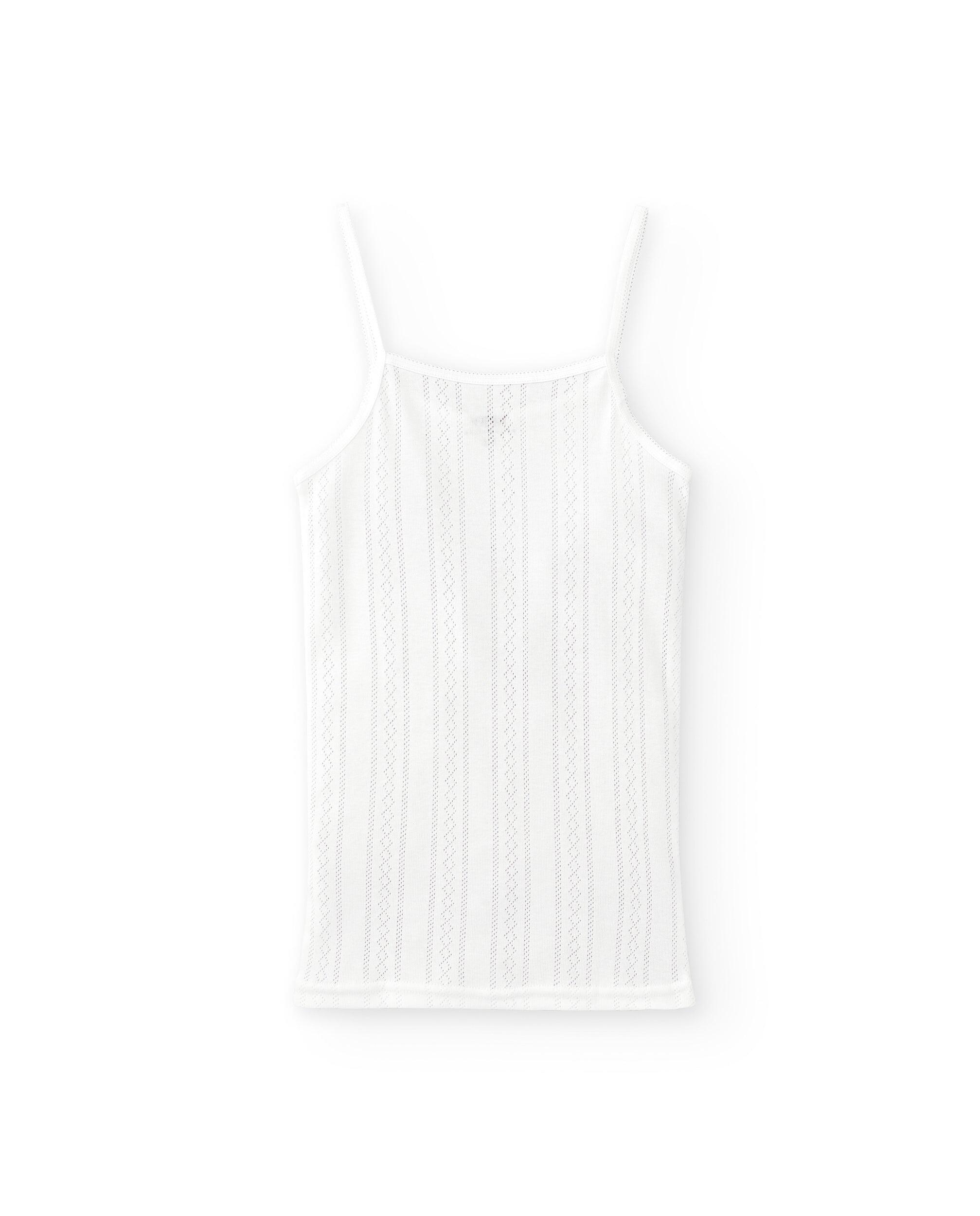 Camiseta interior de niña en algodón orgánico 3/4
