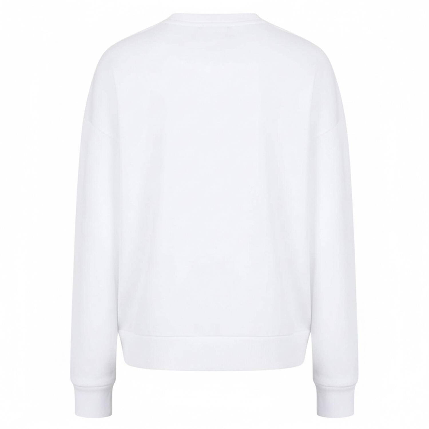 Womens/Ladies Crew Neck Sweatshirt (White) 2/2