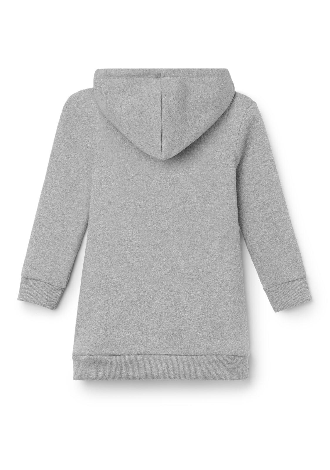 Vestido Sudadera Niña Con Capucha y Estampado Original 3/4