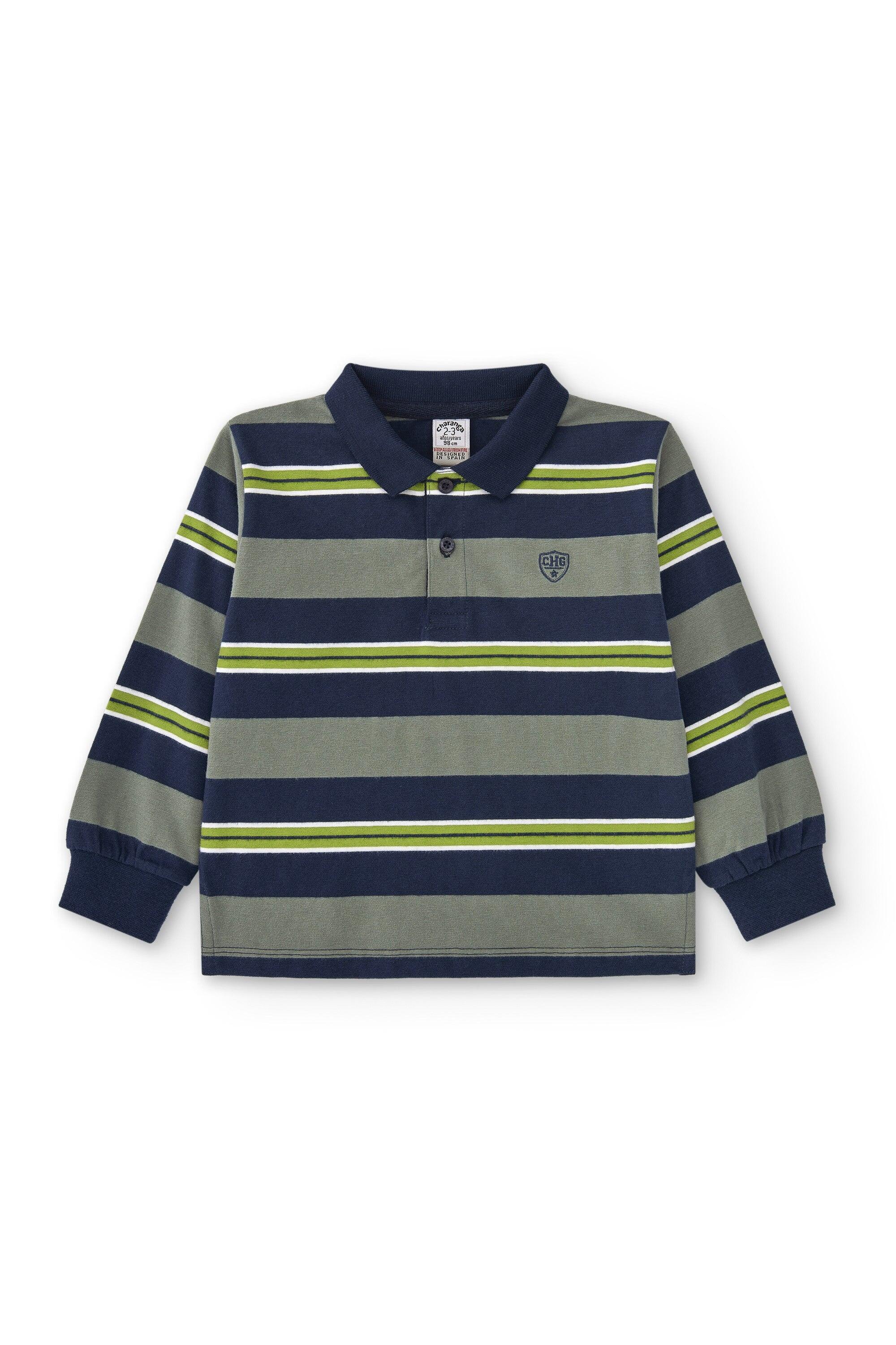 Camisa polo de manga comprida para meninos, 2/4