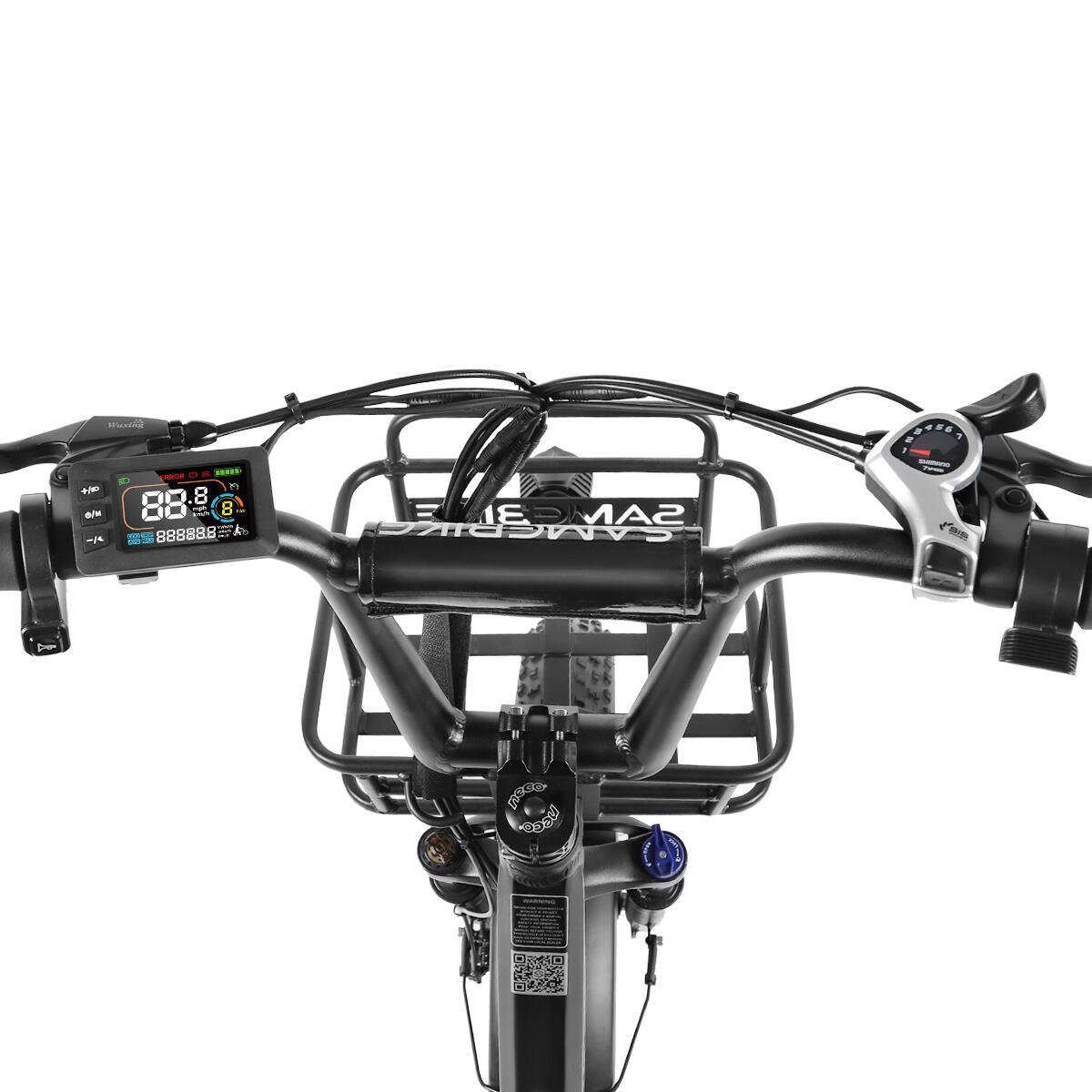 Samebike C05 Pro E-Bike dobrável com cesto e bateria 36V13AH 5/7