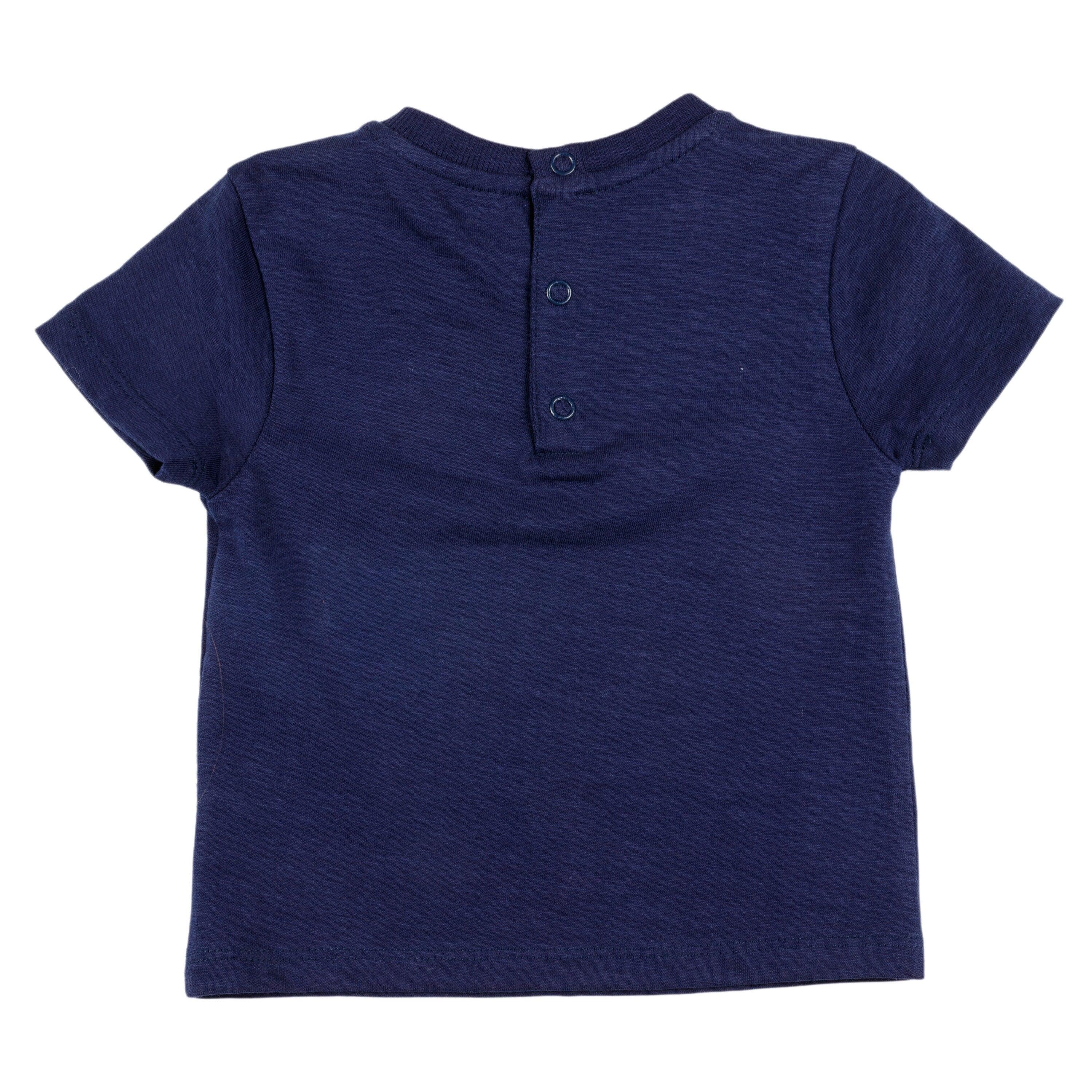 Camiseta infantil azul marinho com estampa de 2/5