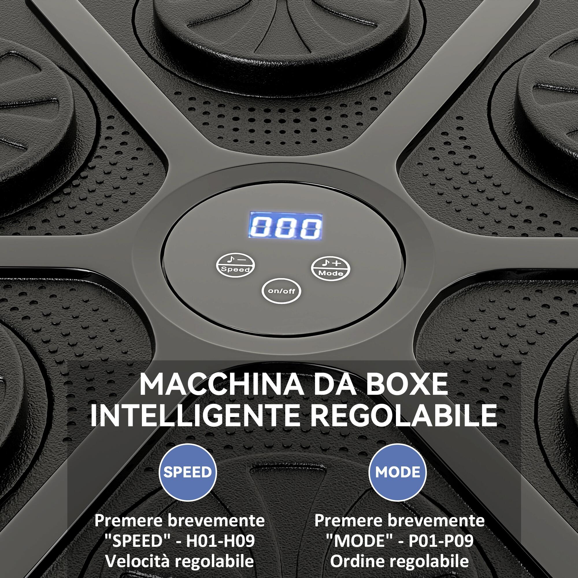 Machine de boxe musicale murale à 9 vitesses, connexion Bluetooth et gants inclu 6/9