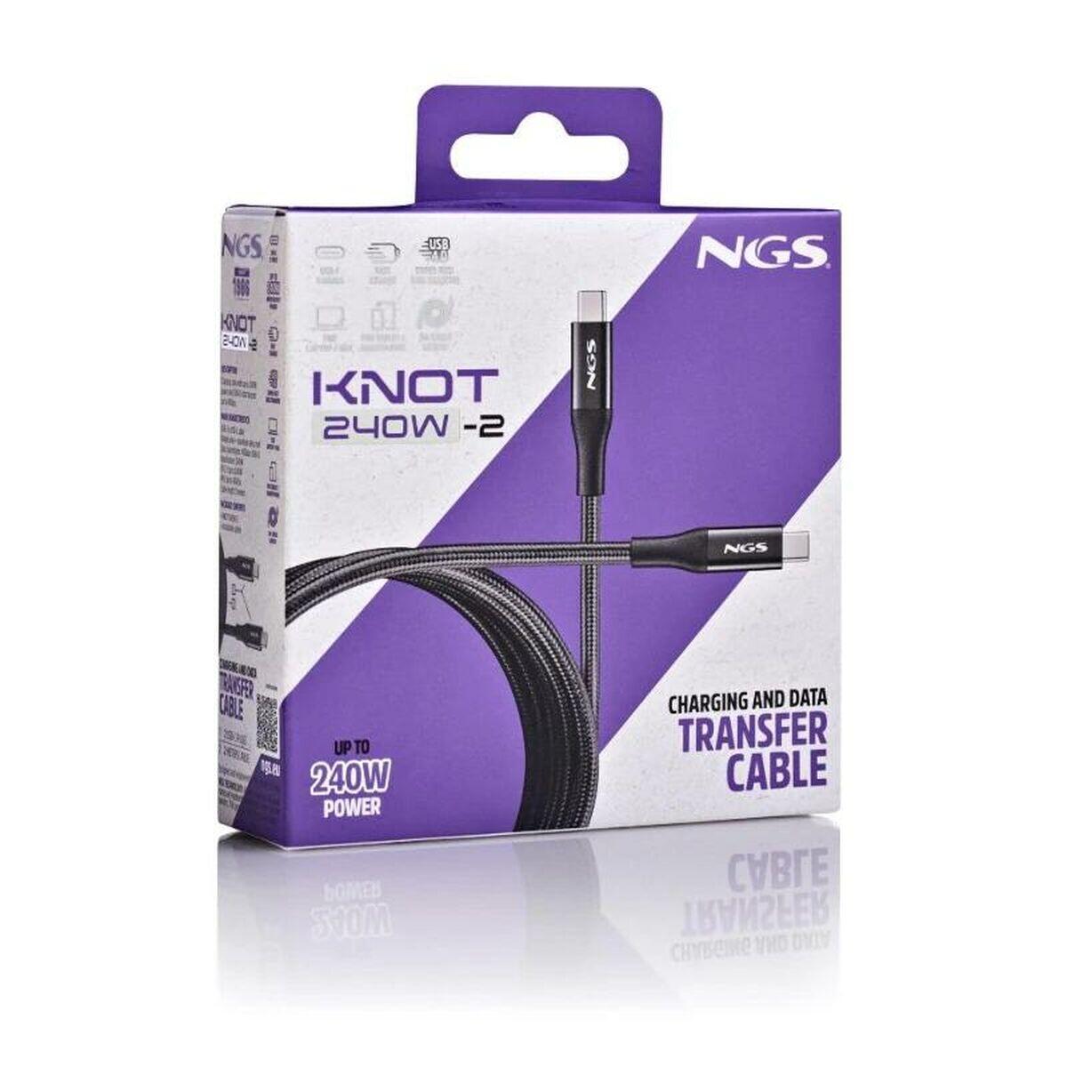Notebook-standaard NGS NGS CABLE CARGA RAPIDA USB A-USB-C 2,01 MT 40GBPS 3/5