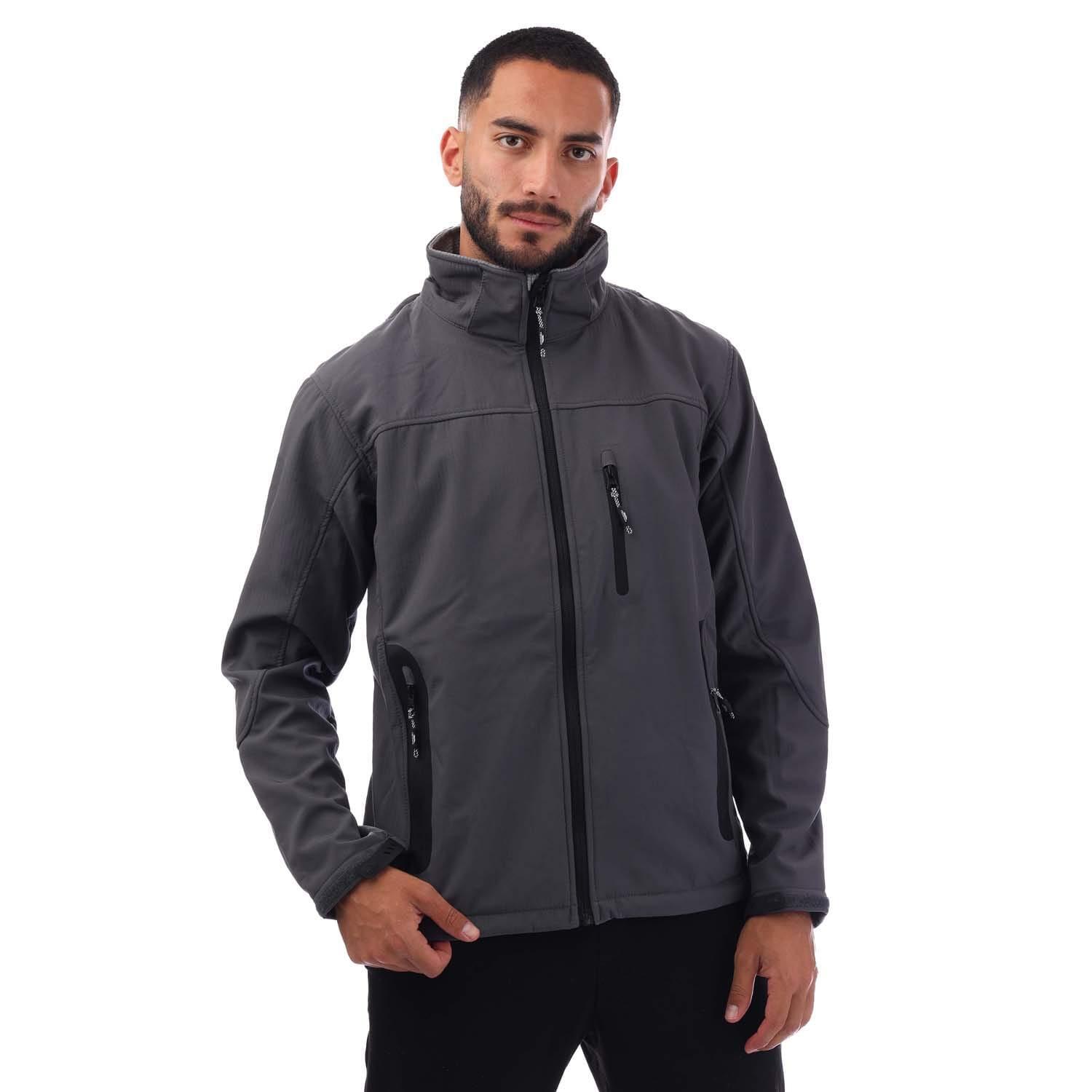 TRESPASS Mens Soft Shell Jacket (Grey)