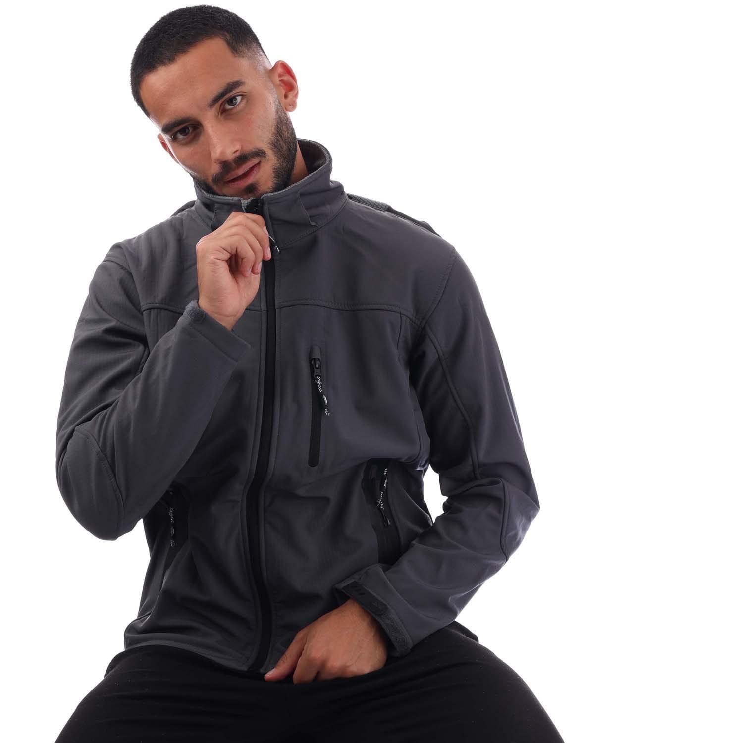 Softshelljacke für Herren Grau 4/5