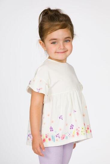 Camiseta de bebé niña crudo