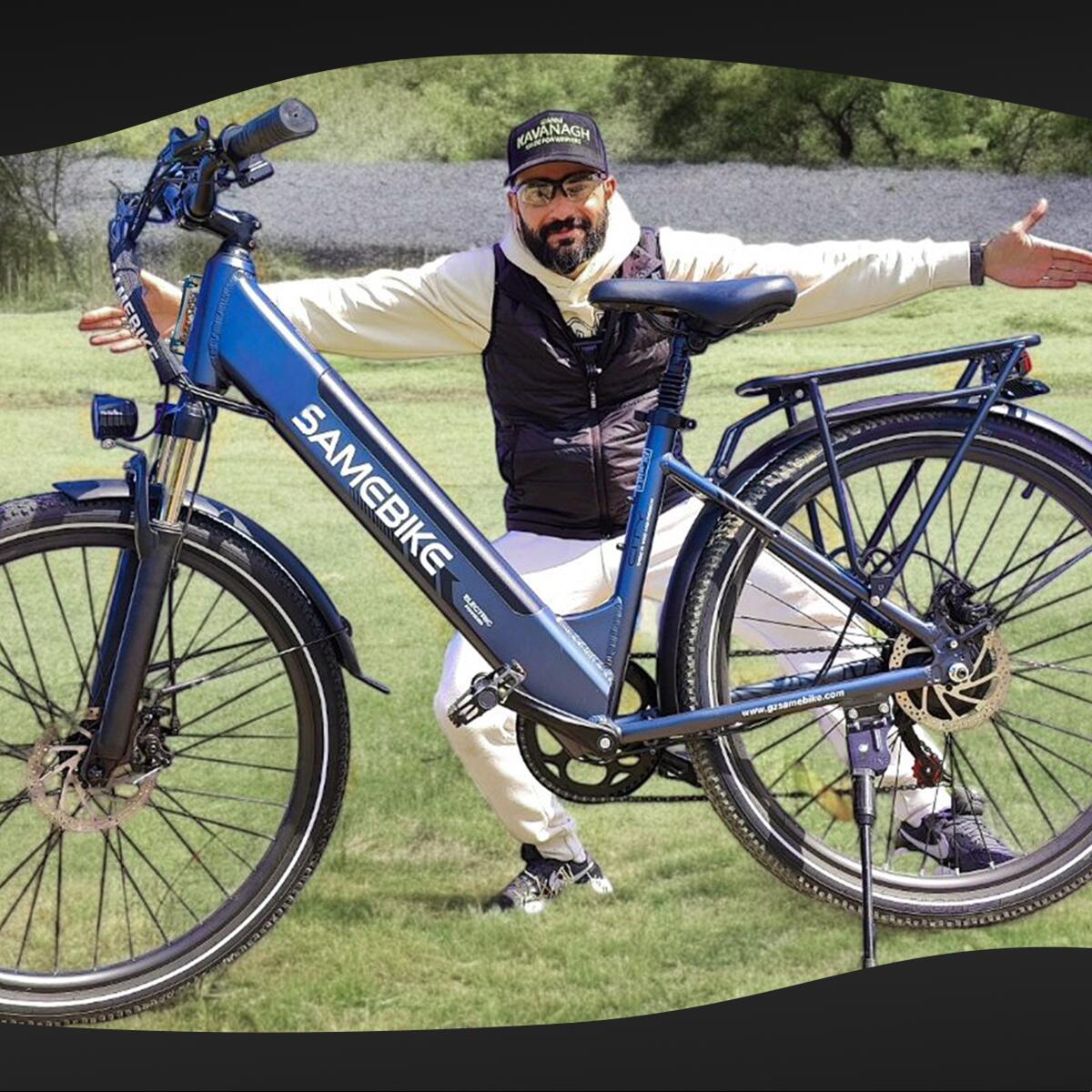 Bicicleta elétrica urbana SAMEBIKE RS-A01 Pro-T de 26" com bateria de 36V e 15AH 4/7