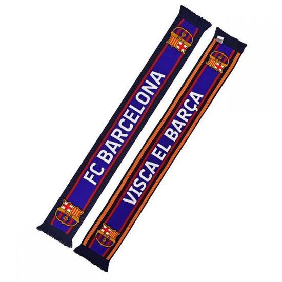 FC Barcelona szalik kibica dwustronny Double Knitted Scarf granatowy