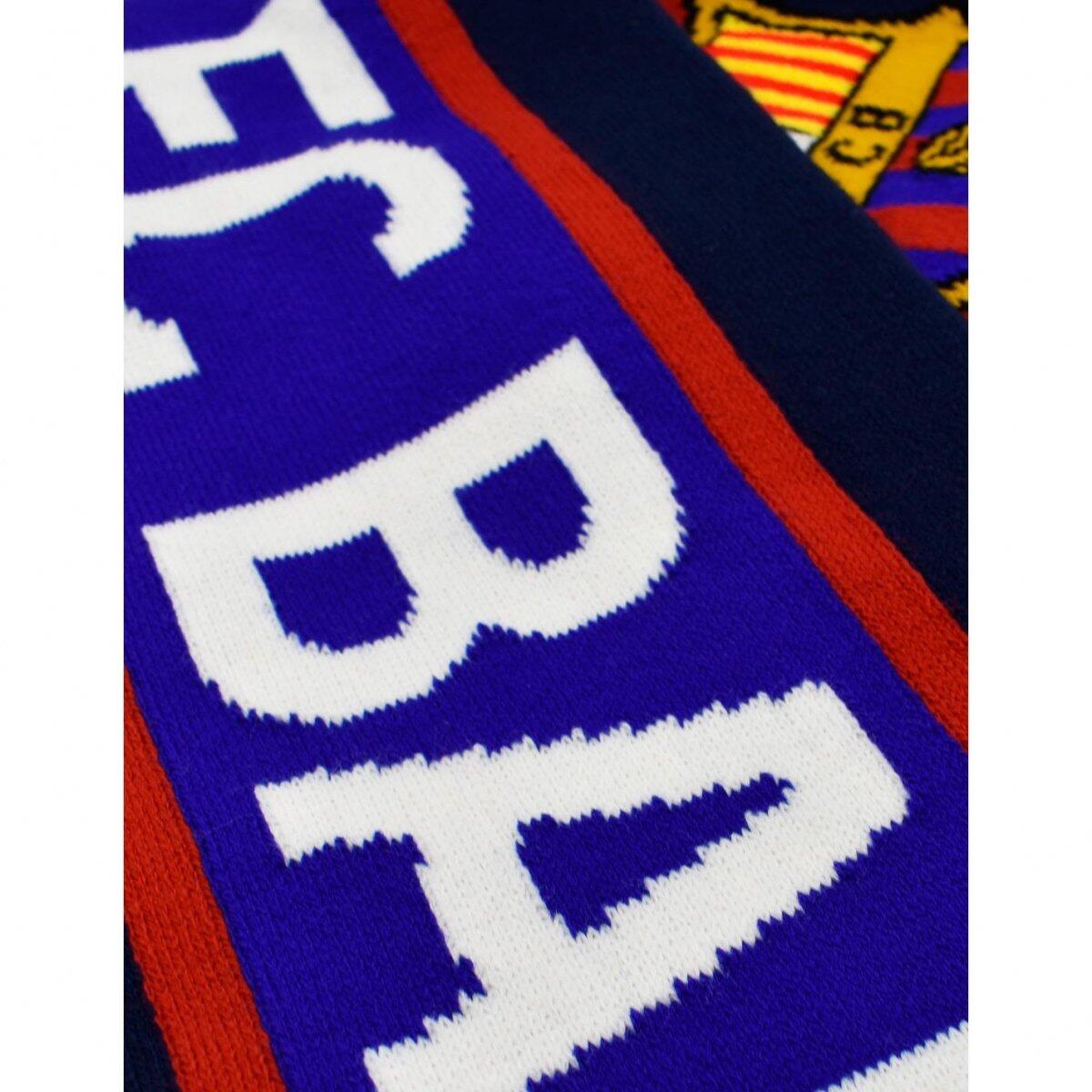 FC Barcelona szalik kibica dwustronny Double Knitted Scarf granatowy 3/4