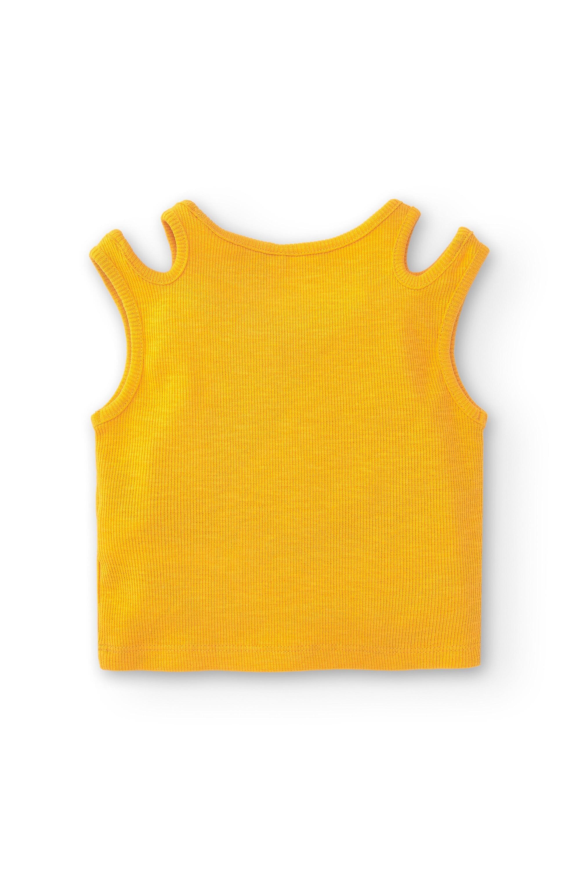 Camiseta amarela de 2/4