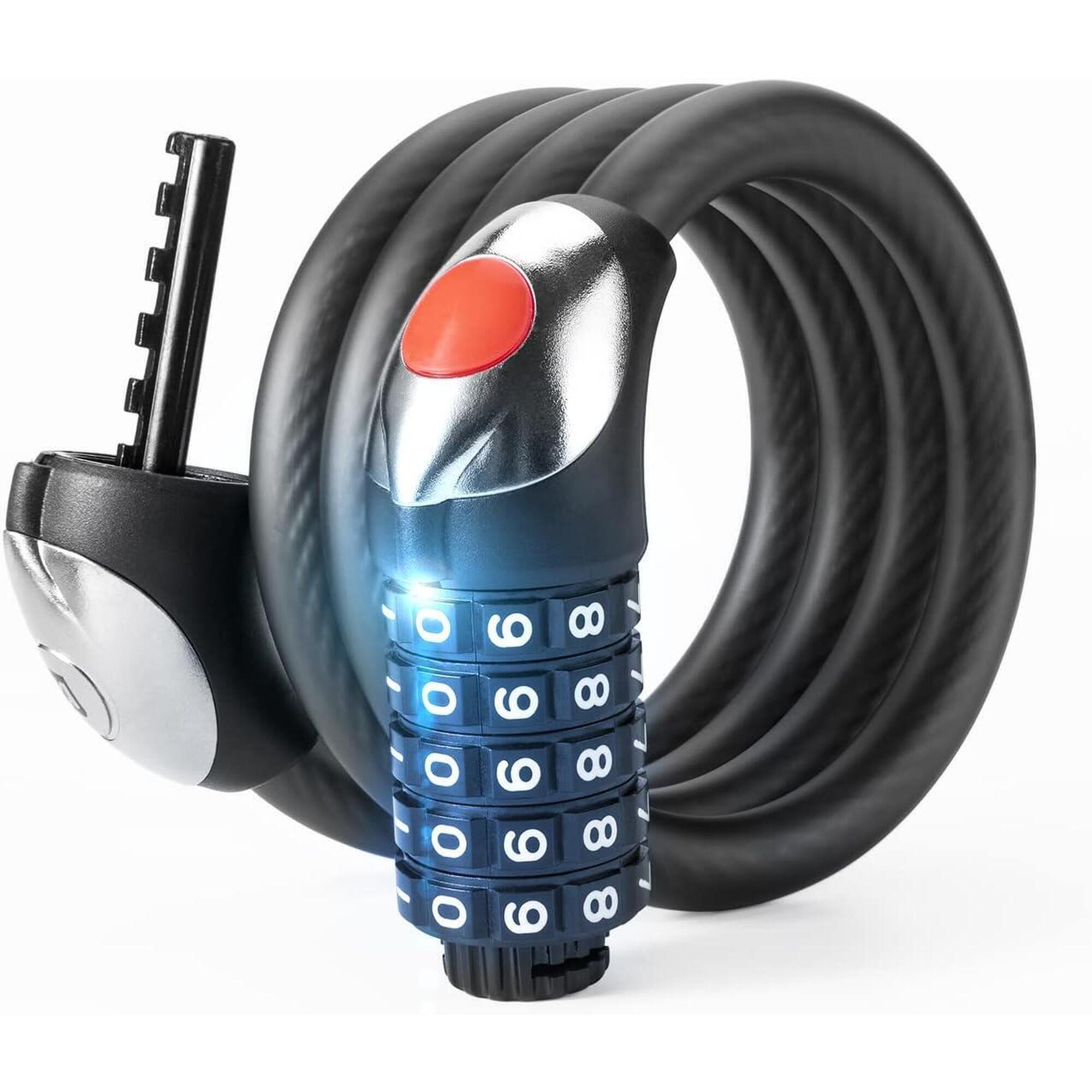 ROCKBROS Zámek na kolo s LED diodou