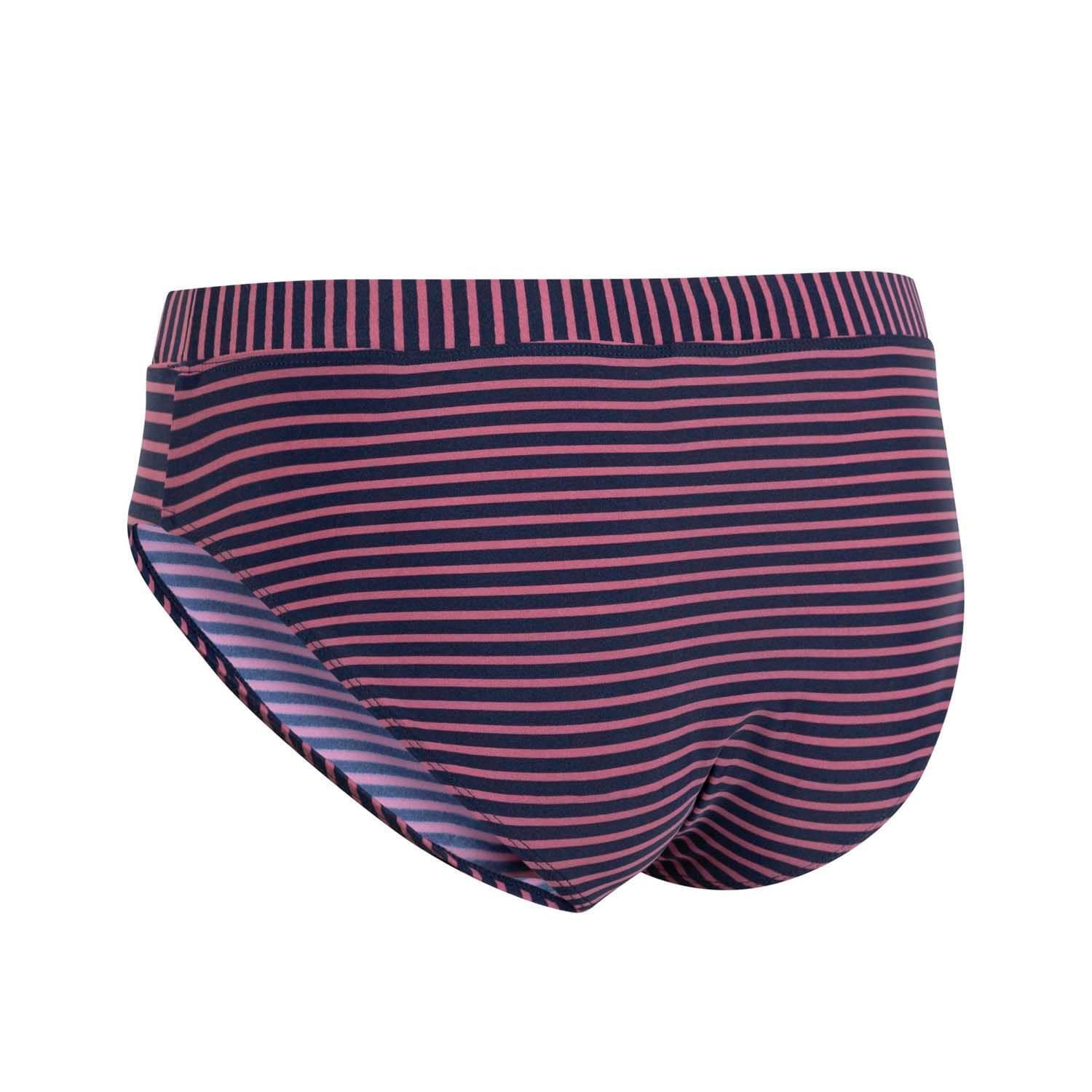 Bas De Maillot De Bain Motif/style Rayé TINA Femme (Rose Clair / Noir) 2/3