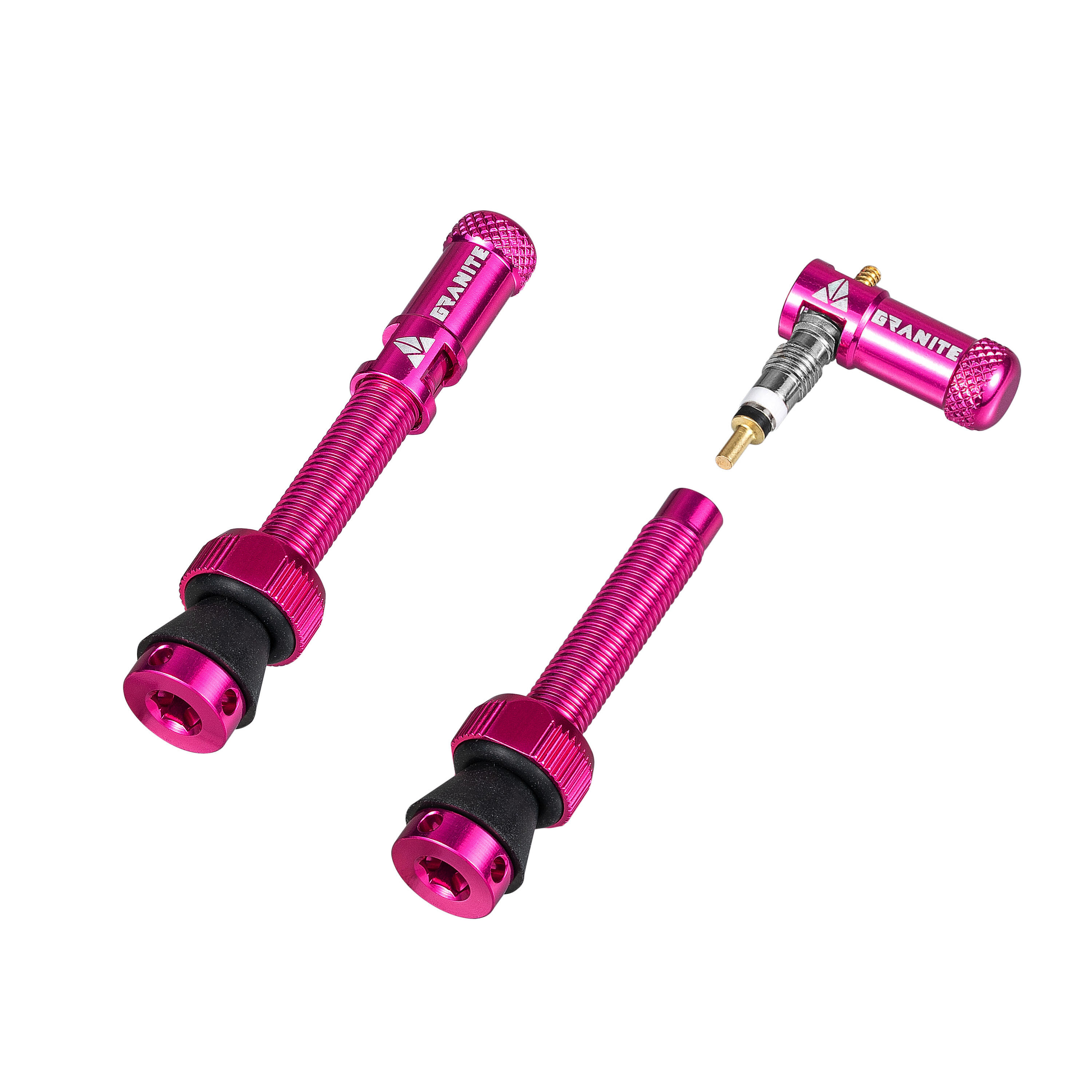 Granite - Valve Avec Bouchons Granite Design Juicy Nipples - Valve De Gonflage - Rose - 44 Mm - Decathlon