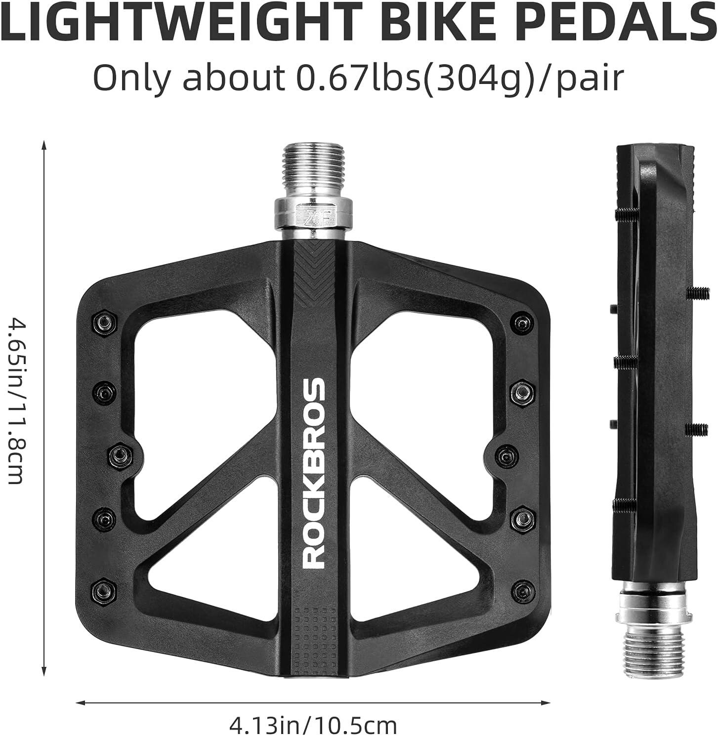 Pédales VTT plates en nylon léger 4/6