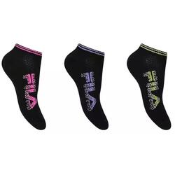 Fila Lot de 3 socquettes no-show noir 39-42