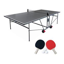 Table de ping pong INDOOR pliable gris| sweeek