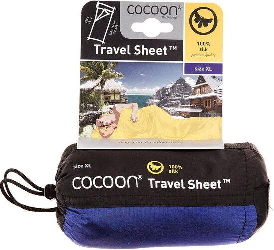 Drap de Sac XL Soie Bleu Outremer 3/4