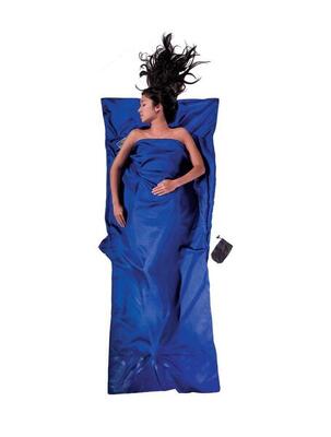 Travelsheet xl zijde ultramarijnblauw