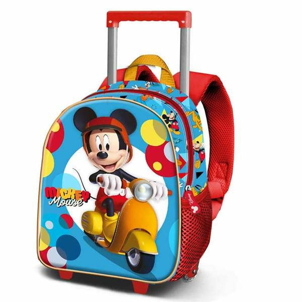 3D School Bag with Wheels DISNEY Scooter Blue