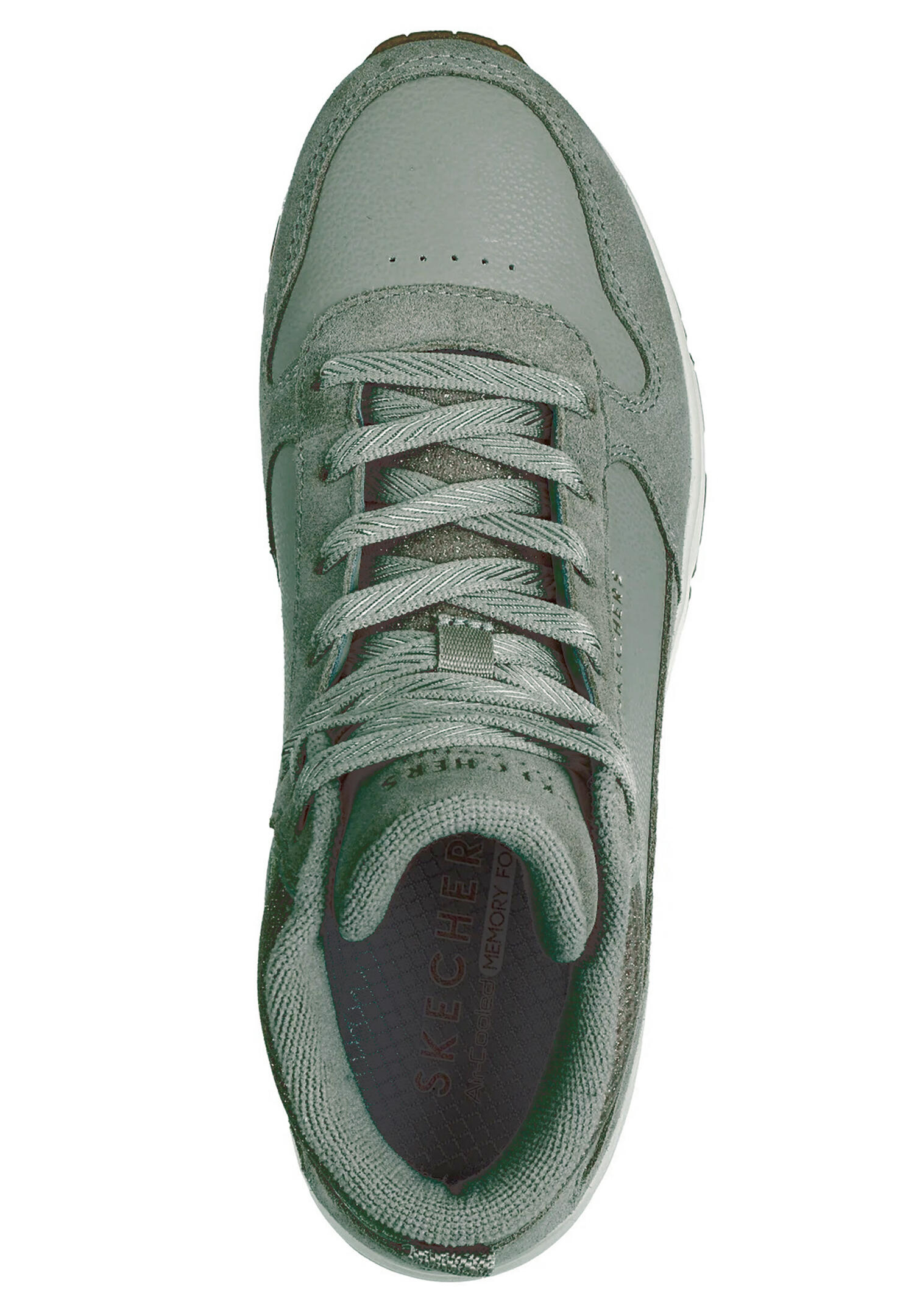 Skechers Damen Street UNO Stacre Shine Sneaker 177181 OLV Olive 3/4