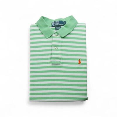 Tweedehands - korte mouw heren polo groen - goede staat