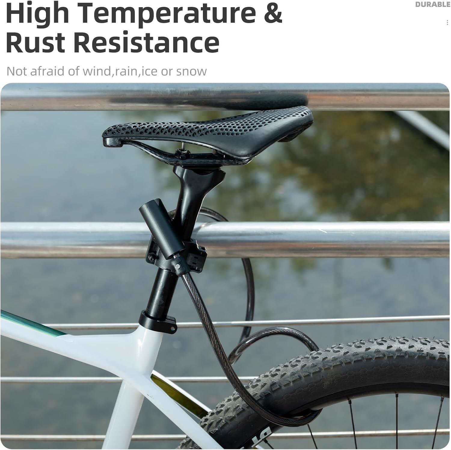 Antivol à Câble pour Vélo avec Clés et Support 3/7