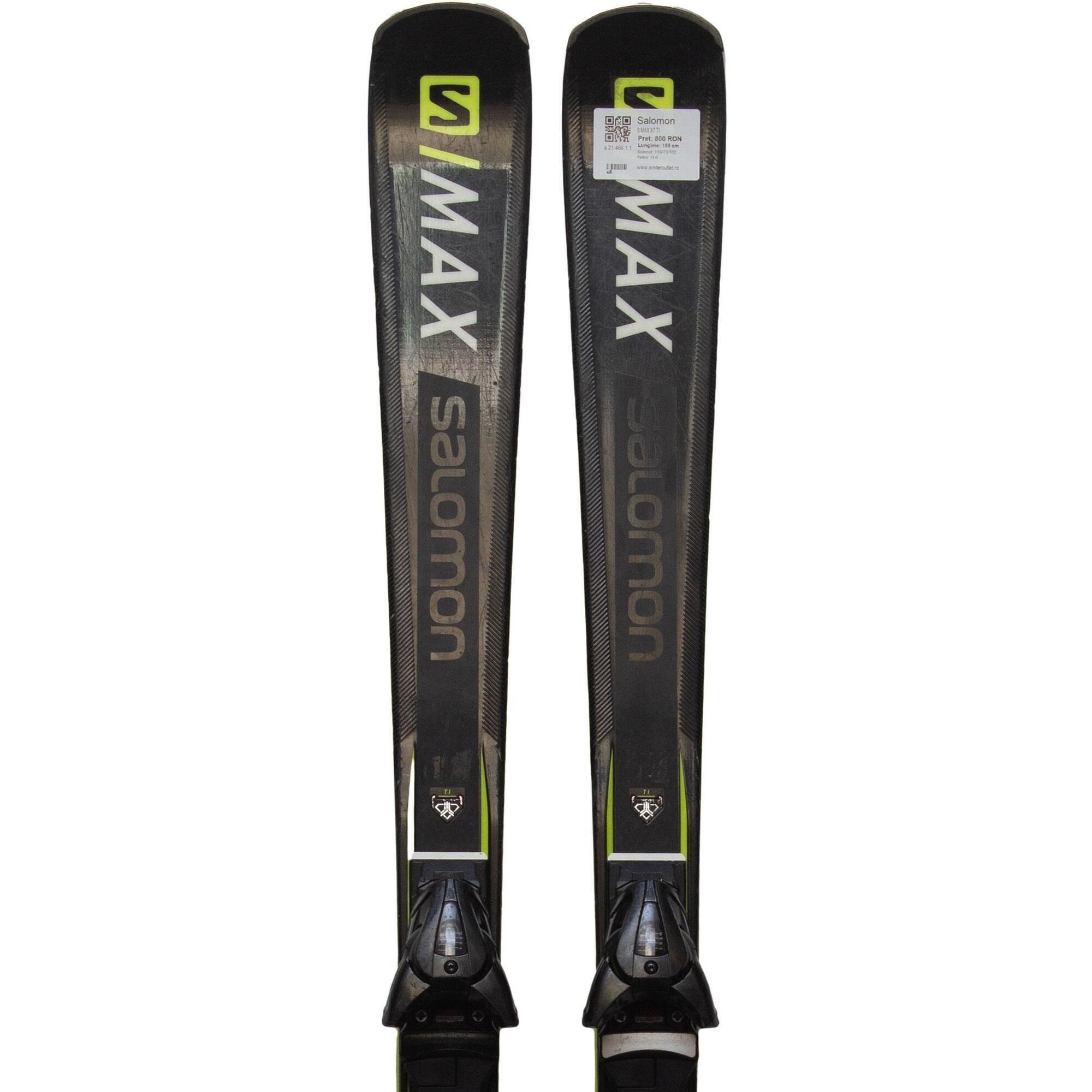 Używane narty - SALOMON S MAX X7 TI, 155 cm, stan bardzo dobry