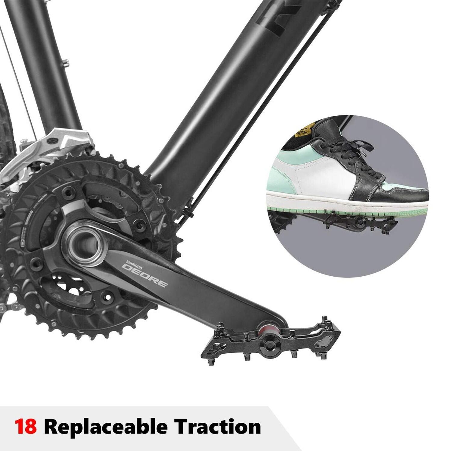 Pédales de vélo VTT plates en aluminium 4/6