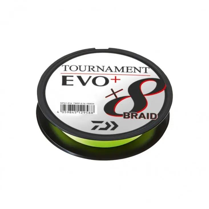 Плетен конец Daiwa Tournament EVO+ X8 chartreuse 0.18 мм / 15.8 кг / 270 м