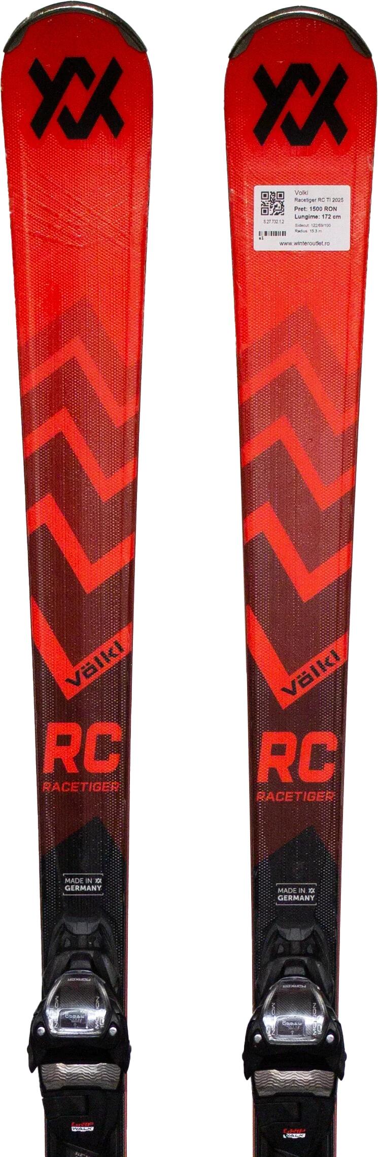 ski enfant occasion VOLKL RACE TIGER taille: 100 cm = 1 mètre + fixations