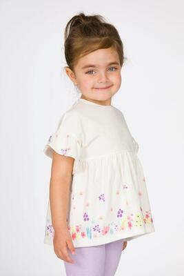 Camiseta de bebé niña crudo