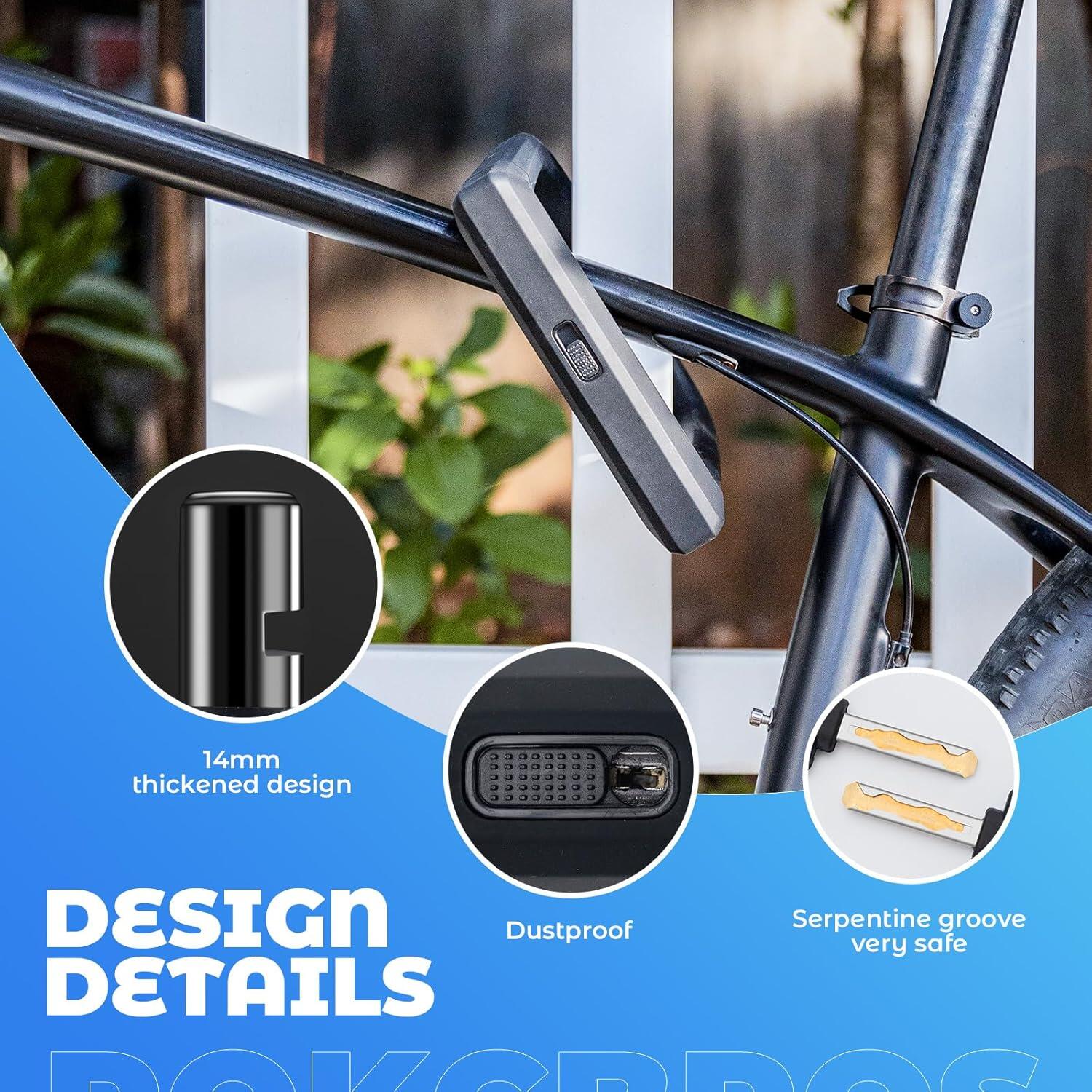 Cadeado em U para bicicletas com revestimento antirriscos 5/7