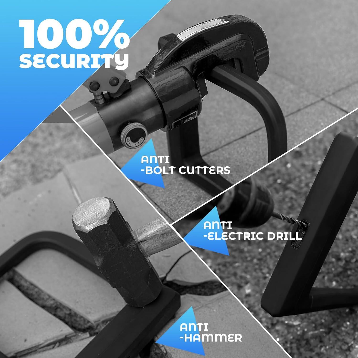 Cadeado em U para bicicletas com revestimento antirriscos 4/7