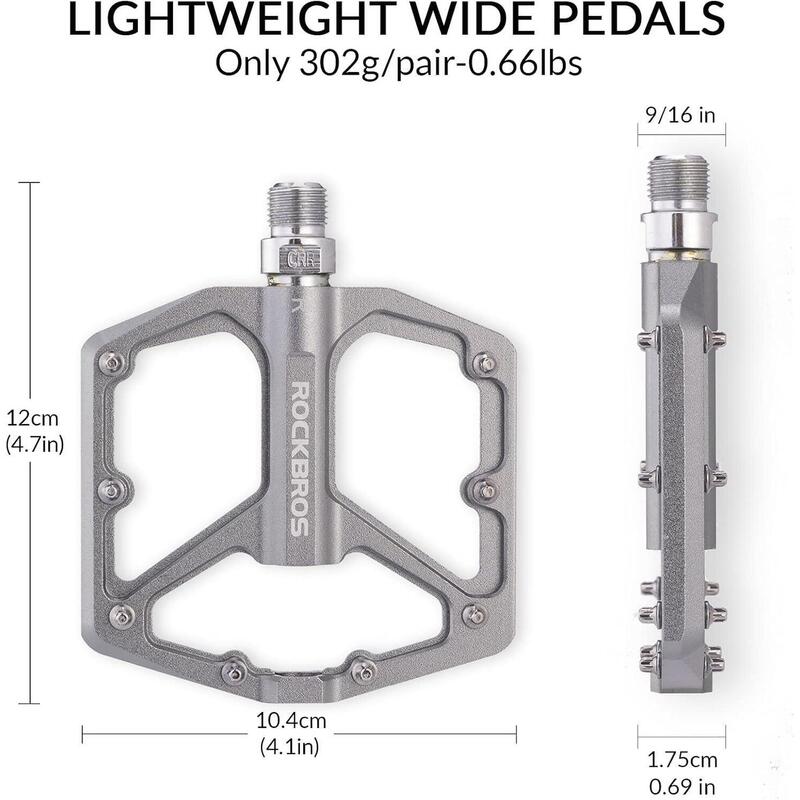 Pedale plate pentru biciclete din aluminiu