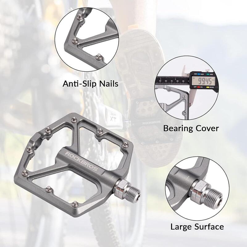 Pedale plate pentru biciclete din aluminiu