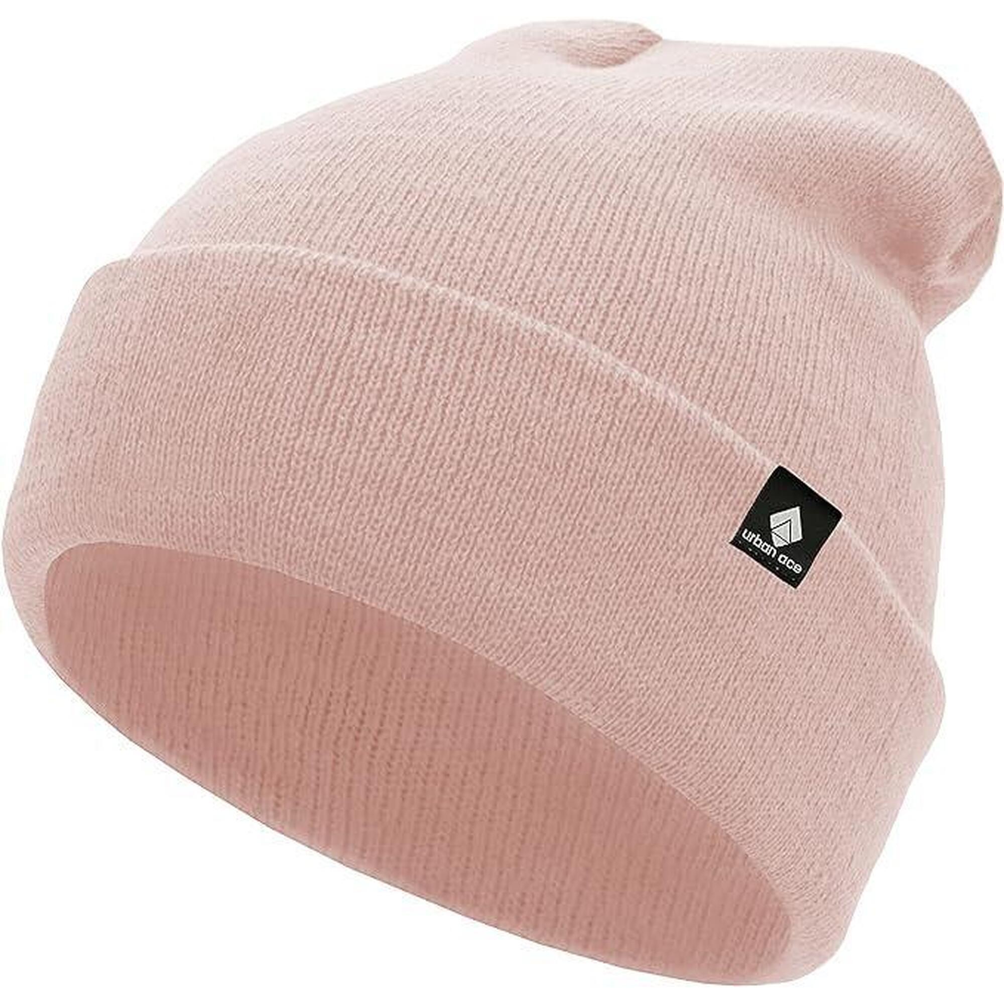 Czapka dla dzieci Urban Ace Jr w kolorze różowym - bawełnowa i ciepła