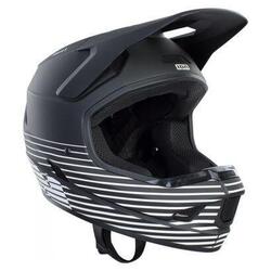 Casque ION Scrub Amp Noir/Blanc — Intégral Enduro/Downhill