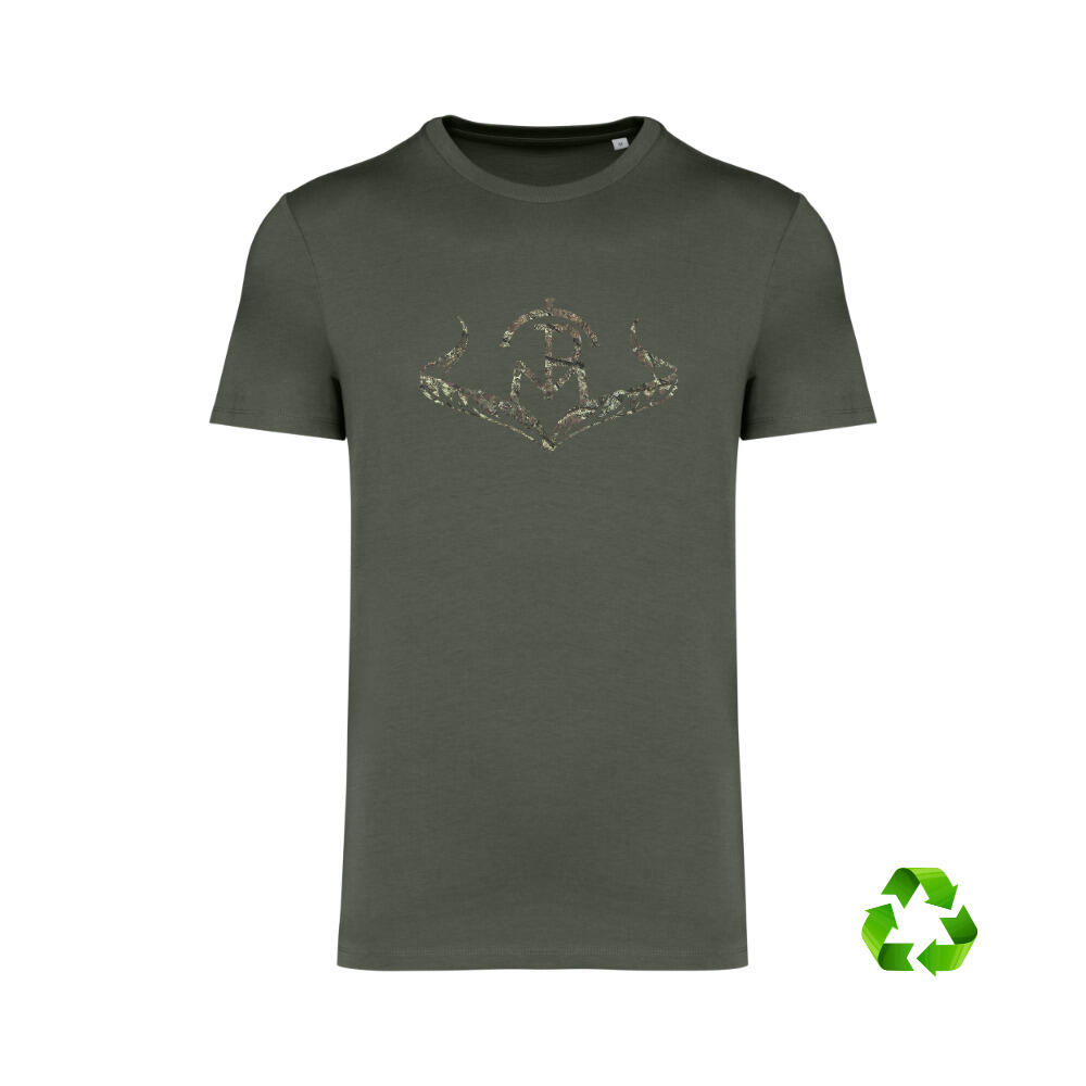 Camiseta Caza Hombre Pasión Morena 37040 Caqui Manga Corta 6/6