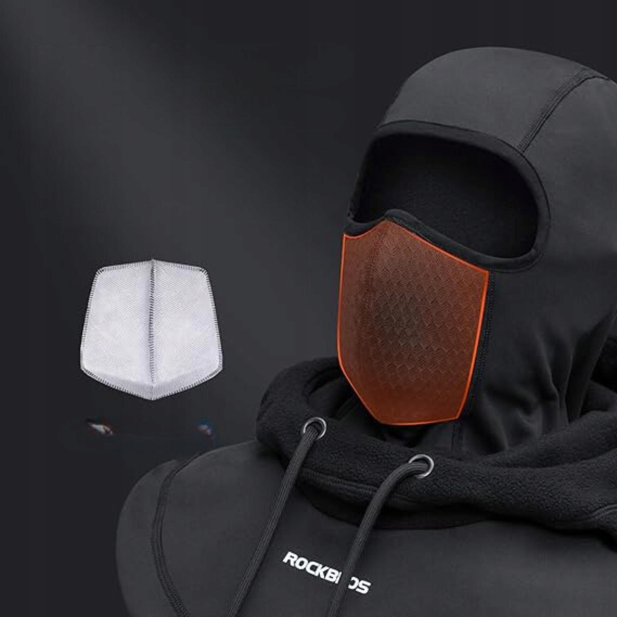 Kominiarka sportowa Rockbros wiatroszczelna z polarem na narty i rower 5/7