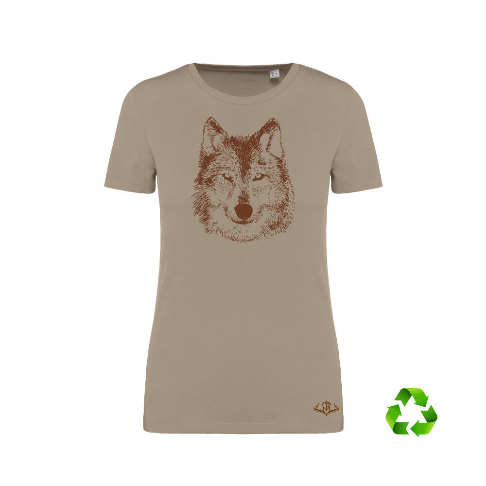 Camiseta Caza Mujer Pasión Morena 38059 Camel Manga Corta 6/6