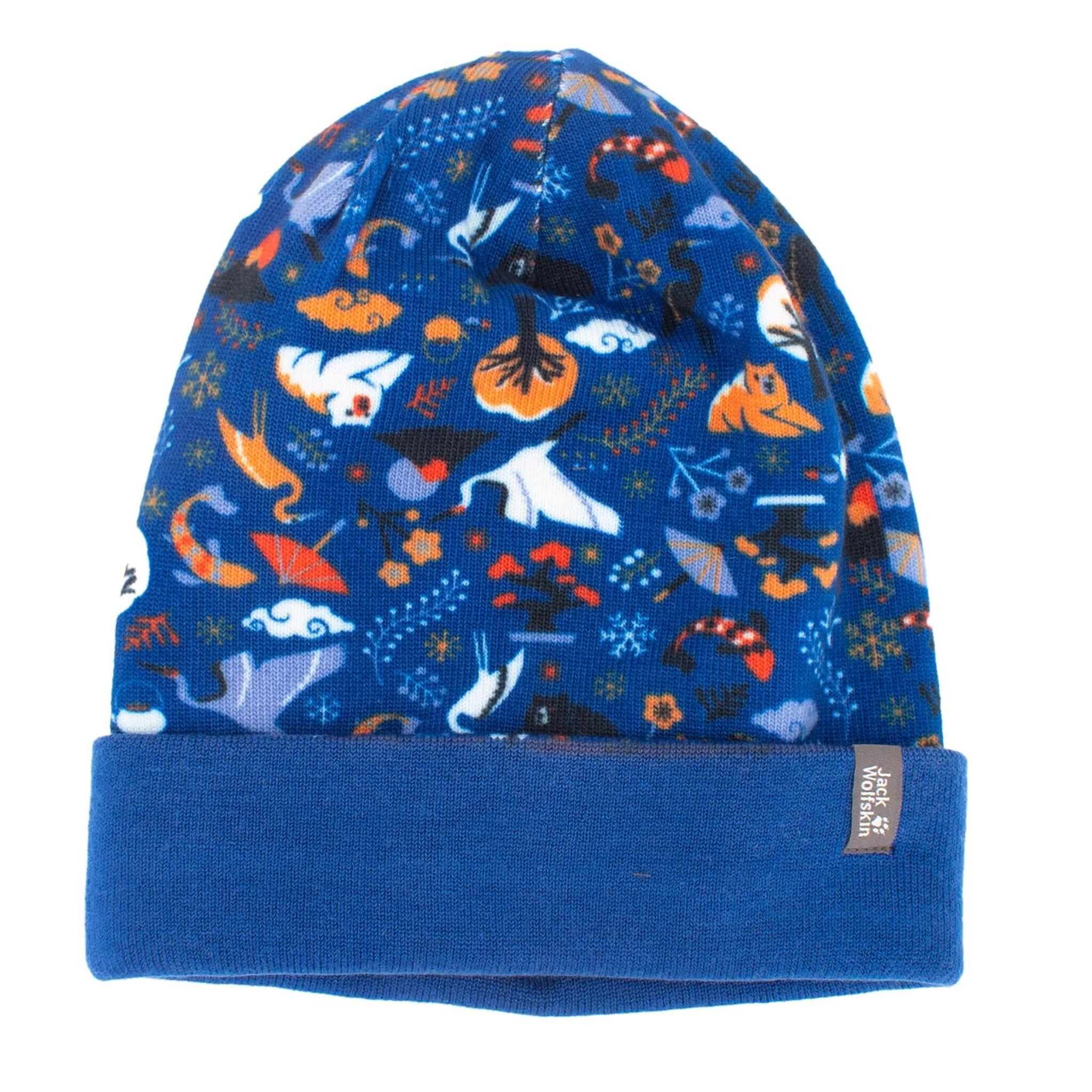 Mütze Print Hat Beanie Kids in Blau 2/2