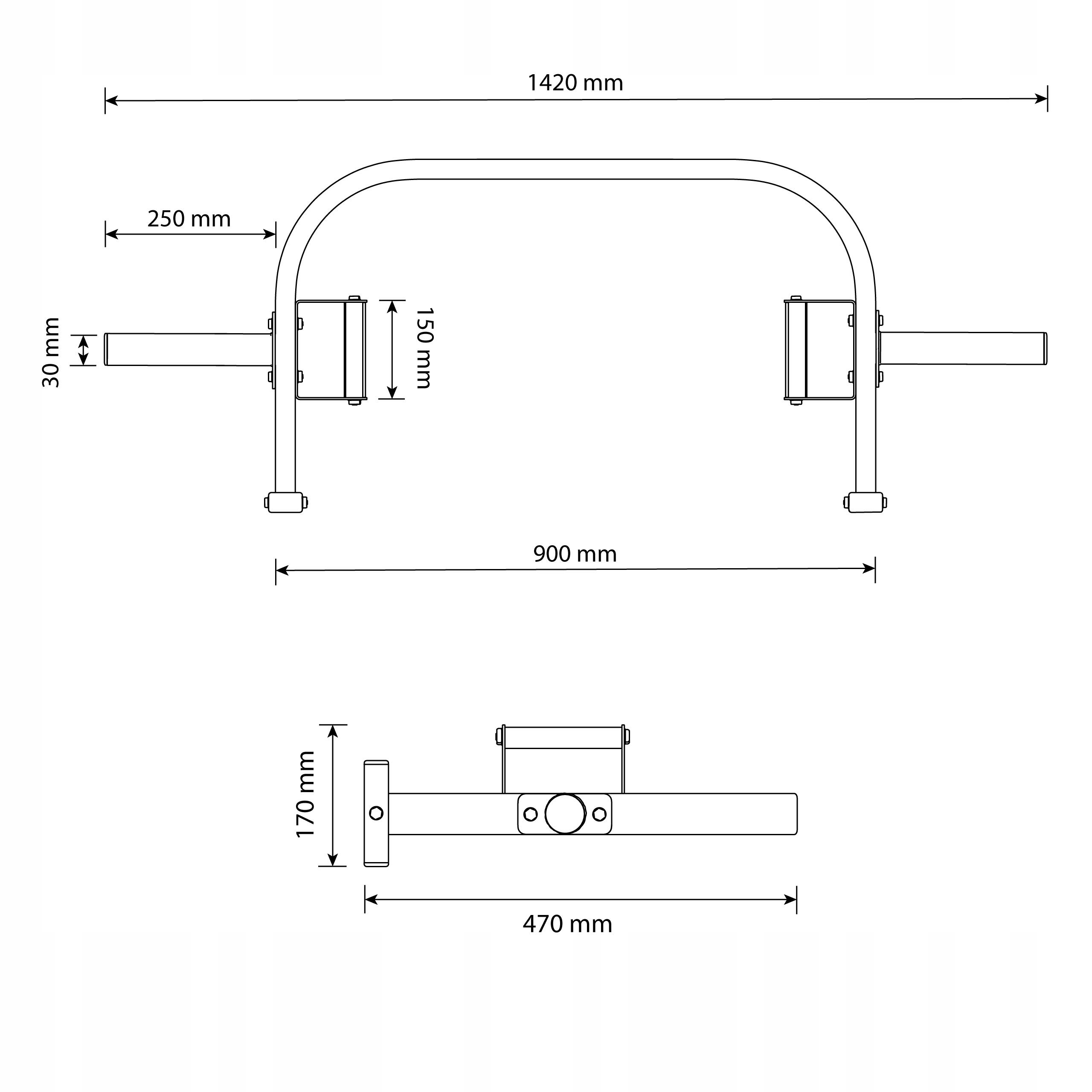 Trapbar/Hex Bar - Zeshoekige Barbell Bar 142 cm 6/6