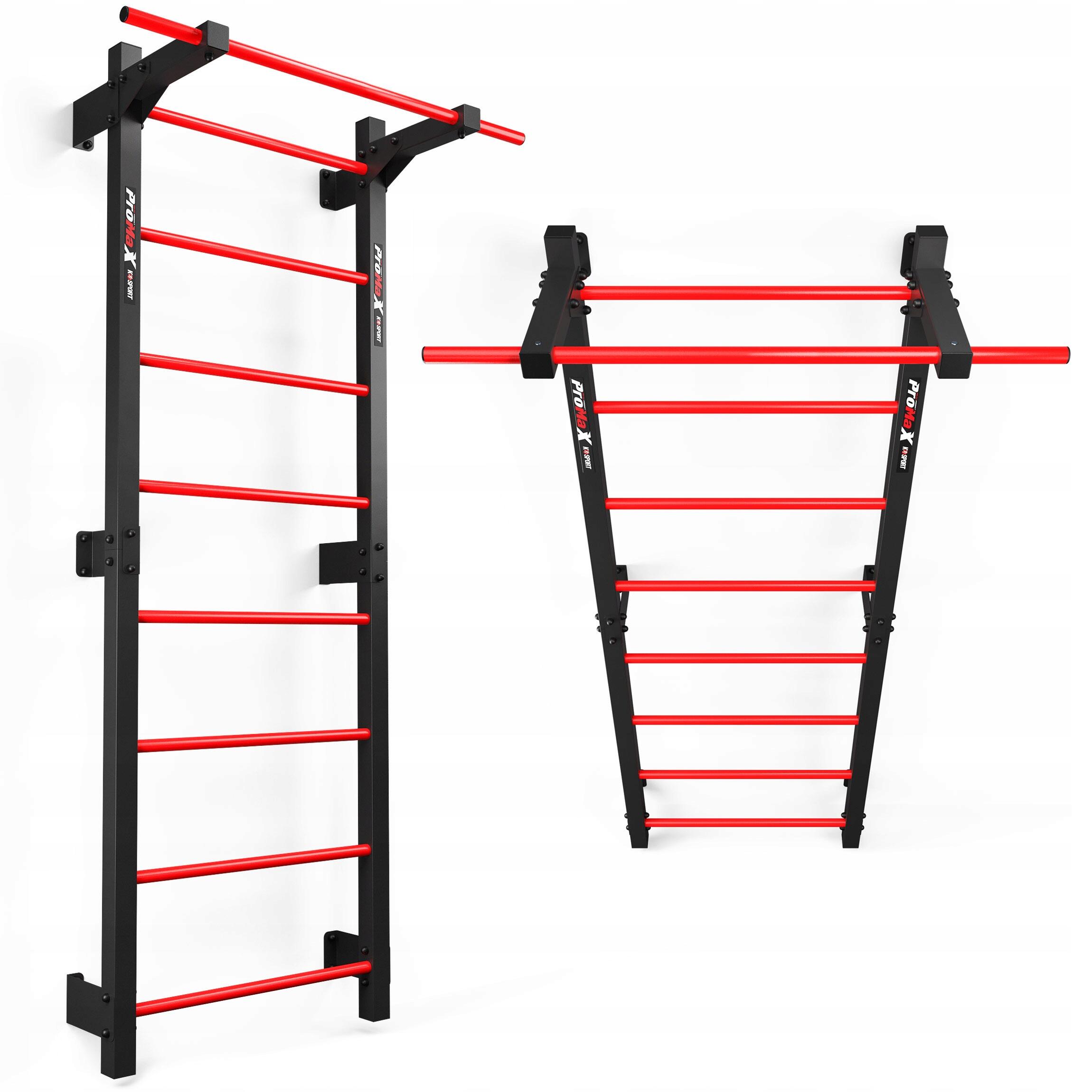 K-SPORT Barras de parede metálicas para fitness com barra de elevação