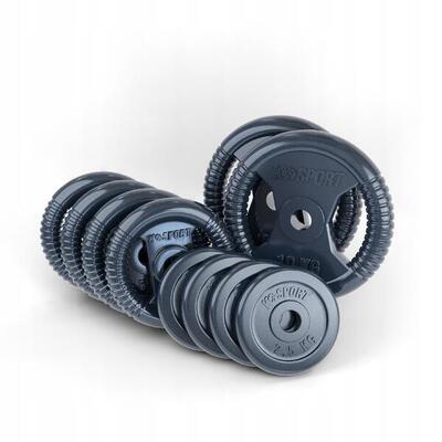 Bumper plates set 50 kg i halterschijf set in standaard norm (31 mm)