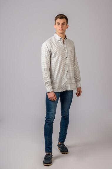 CAMISA CUADROS MARRÓN Y VERDE 4/5