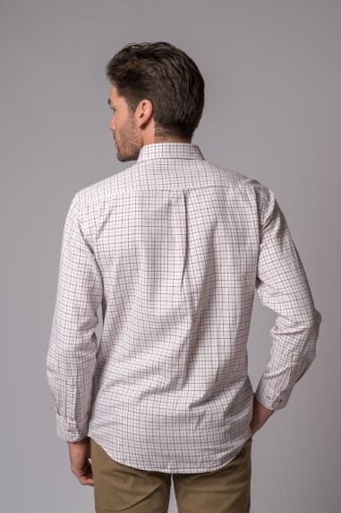 CAMISA CUADROS CAMEL Y MARRÓN 4/5