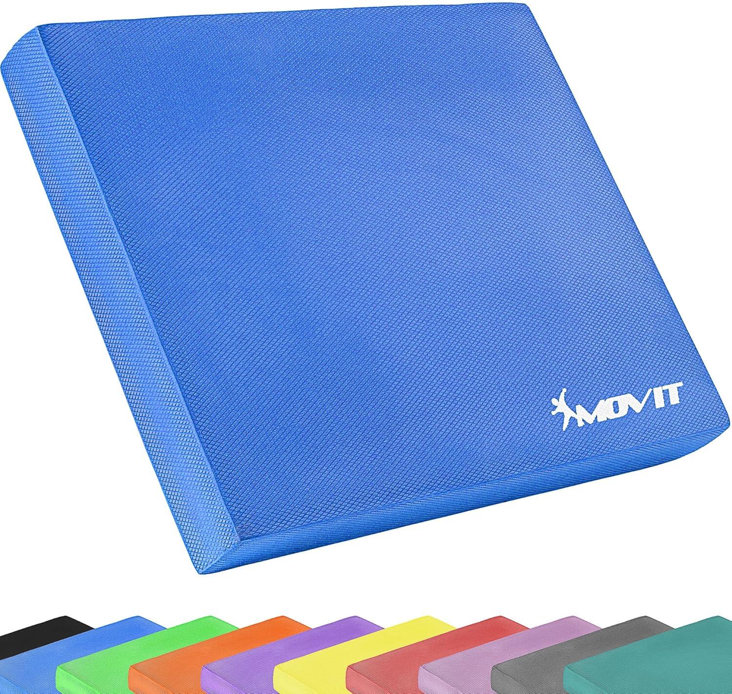 Caramida suport umeri yoga echilibru, MOVIT® si bandă de gimnastică, albastru