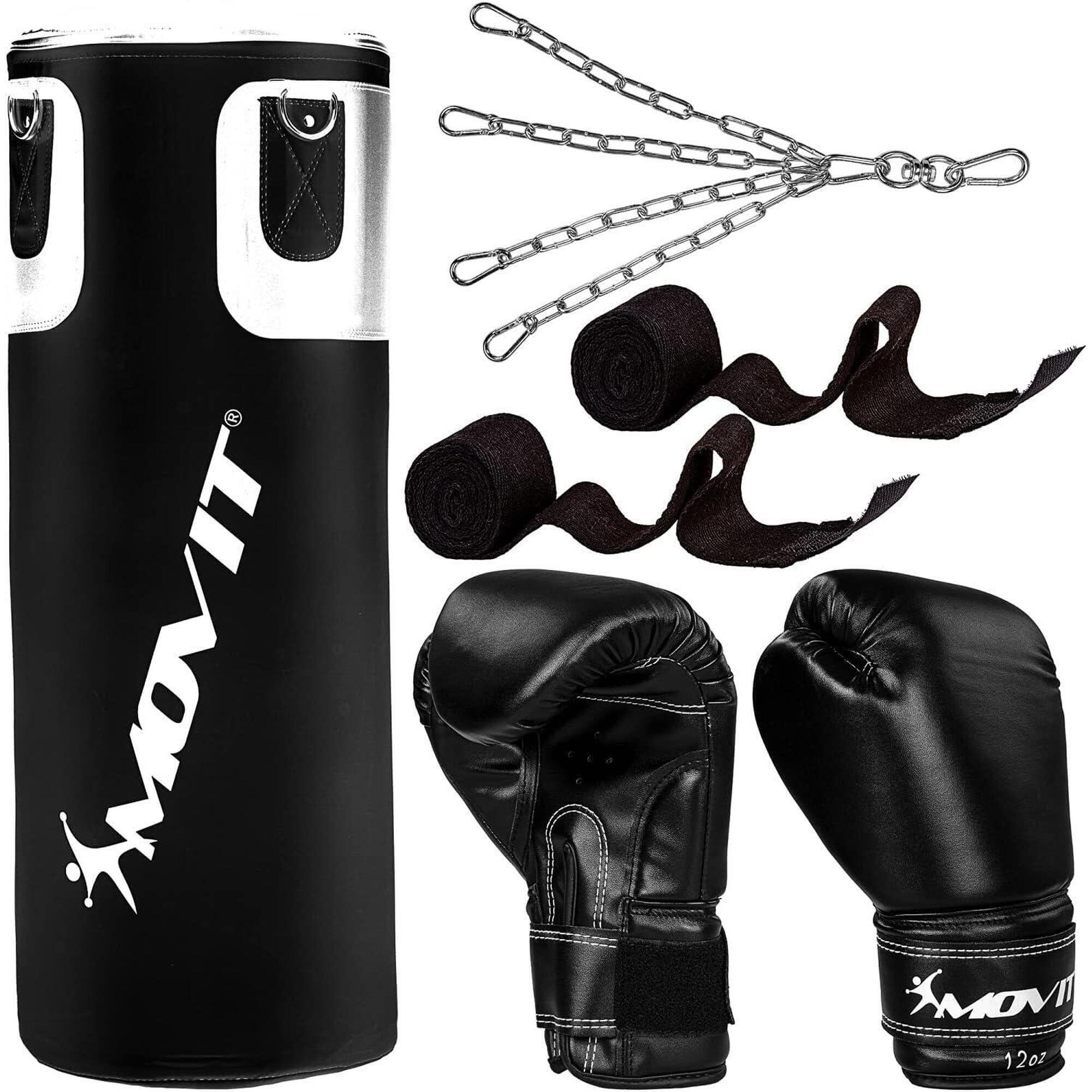 Movit - Set De Boxe Noir/blanc - Sac De Frappe - Blanc|noir - Decathlon