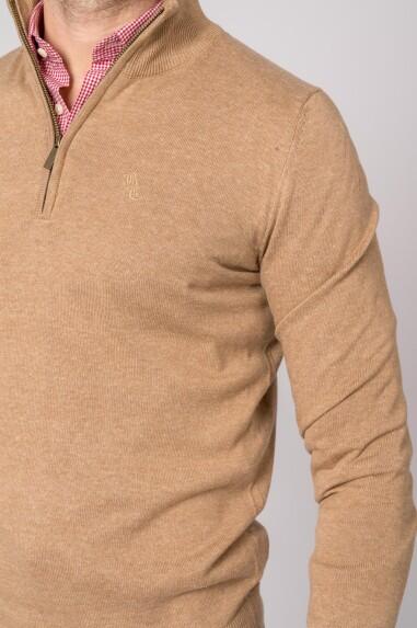 SUETER CUELLO CREMALLERA CAMEL 3/5
